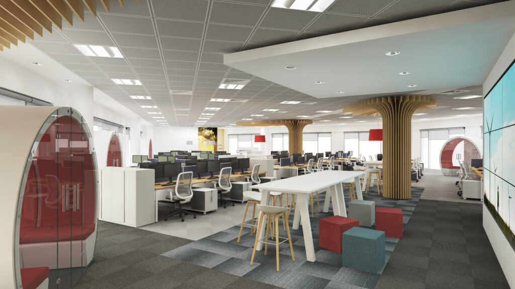SPIE - Workspace - Office - Open Plan - Interior Design - Pod - SPIE - Manchester - Wilson Mason - 1